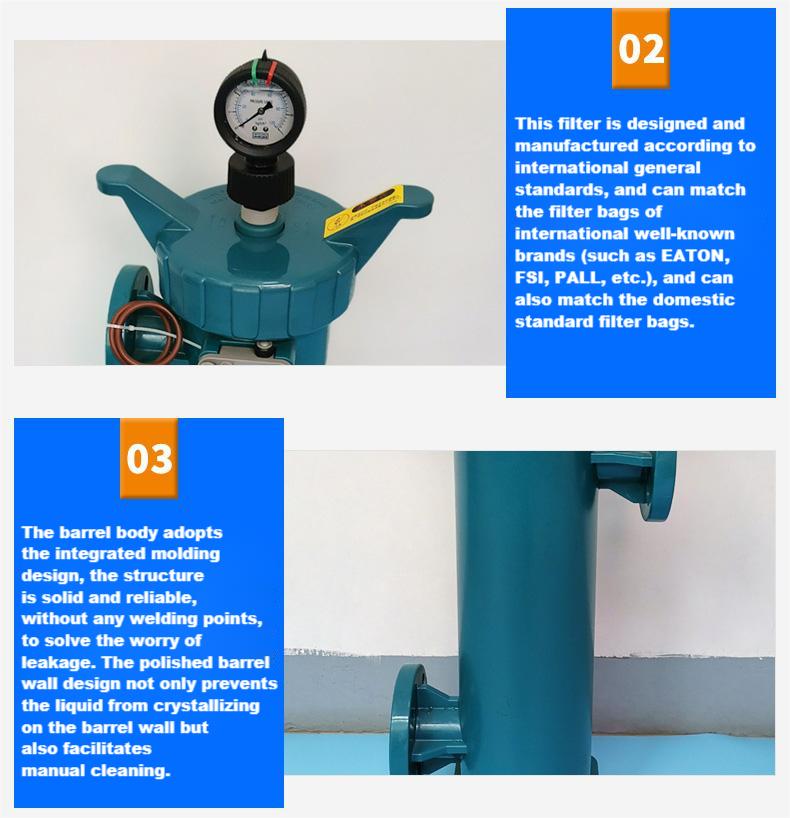 Фильтр из пакетов из 60 кг для обработки серной и соляной кислот