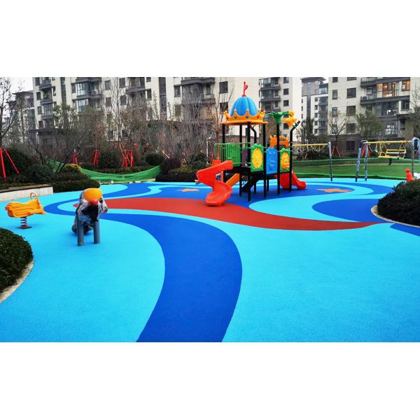 Anti-Slip EPDM Playground Rubber Floor With UV Resistant Multicolors