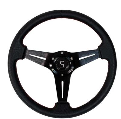 13.5 polegadas volante de carrinho de golfe preto com três raios