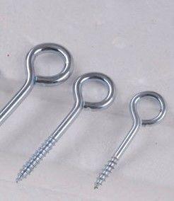 Durable Heavy Duty Wall Screw Hooks , Threaded Eye Hook ZP Finished