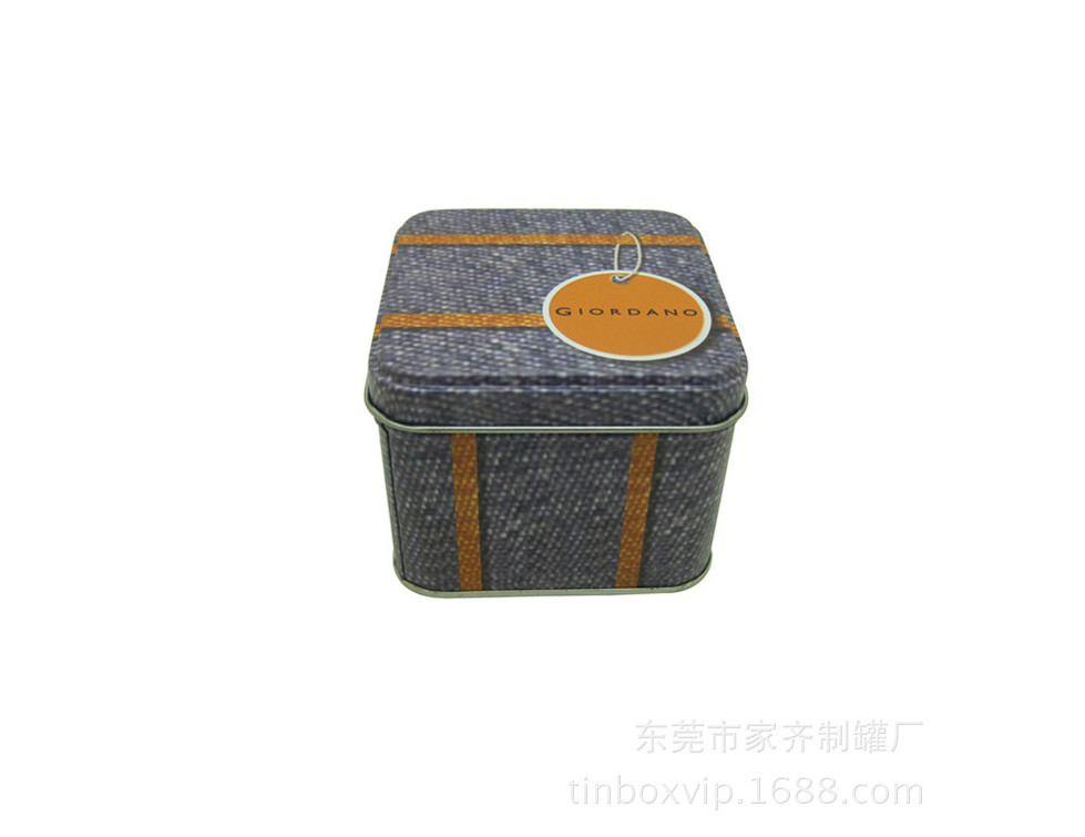 Customized Colorful Square Shape Small Metal Candy Tin Box Retail Packaging Boxes