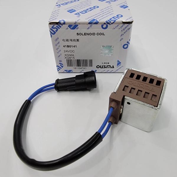 bobina 24VDC da válvula de solenoide 41B0141 para a máquina escavadora XG815 de XGMA