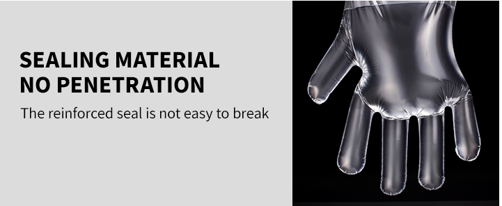 Practical high quality transparent disposable hdpe vinyl pe glove thickened disposable clear plastic gloves