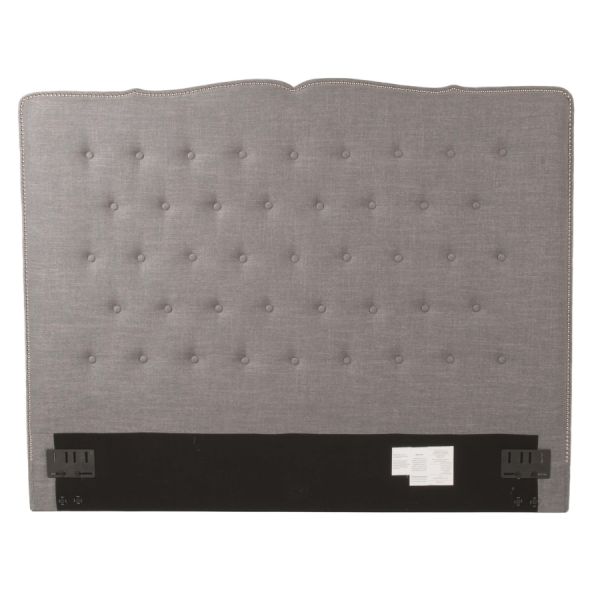 chesterfield high back designer french style antique king upholstered linen velvet fabric wooden bed beds headboard