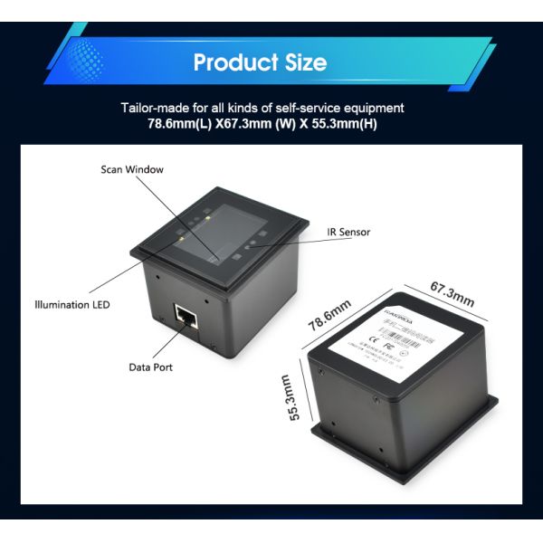 IP65 Rated LV4500 Pro - Rugged Industrial Fixed Mount Scanner