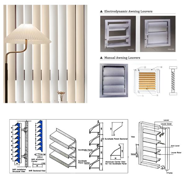 Environment Friendly aluminum louvers offering powder-coated or anodized finish enhancing building aesthetics and energy efficiency