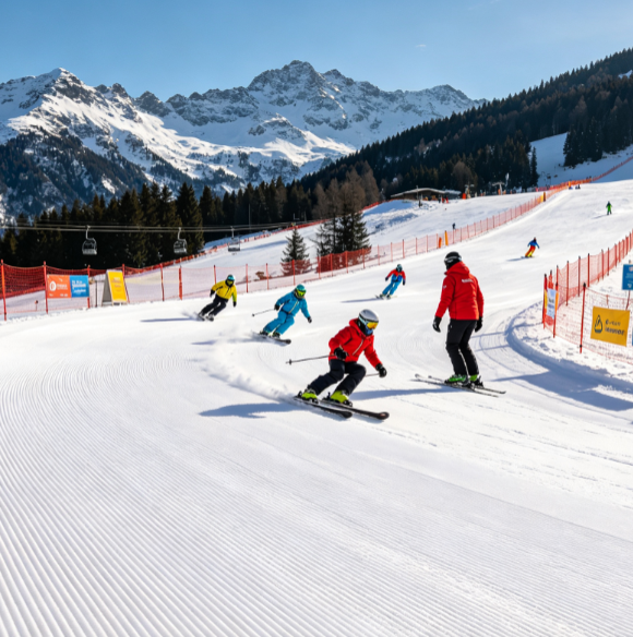 Multi-functional High Density Anti Abrasion 25mm Artificial Turf for Skiing Resorts