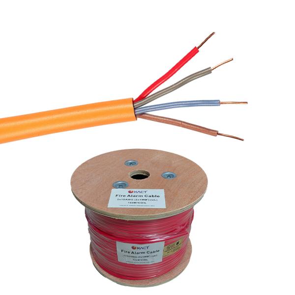 Fire Resistant ABS KPSng 2x2x0.5 White Electrical Cables with Drain Wire 1/0.5tc mm
