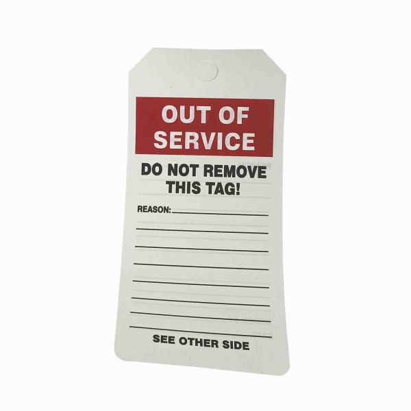 Customized  Vinyl Safety Tag Waterproof Tear Resistant UV Resistant Fast Response for Safety Products