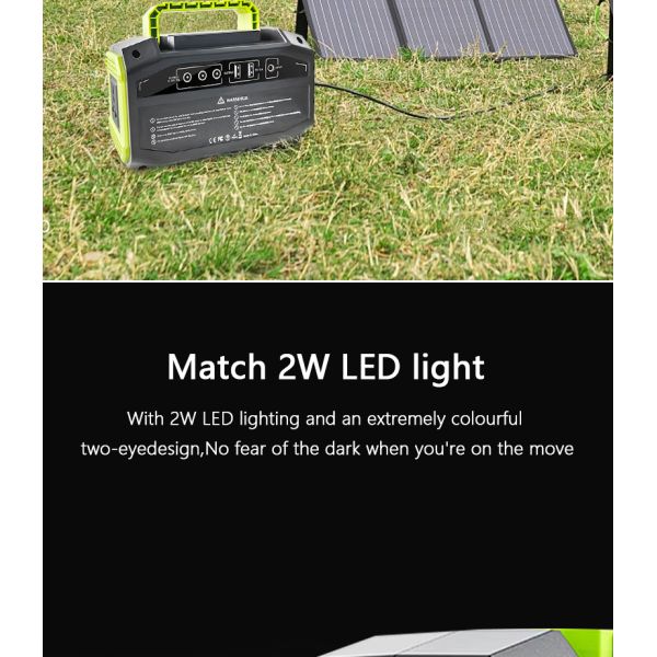 Portable Power Station 300w EU Plug LED Light  DC AC Solar Generator for Home Use 200W Products Certificates