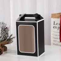 Black Pink White Display Carton Box Recycled Kraft Gift Box UV Coating