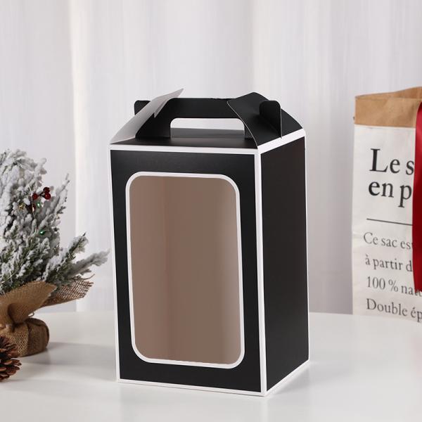 Black Pink White Display Carton Box Recycled Kraft Gift Box UV Coating