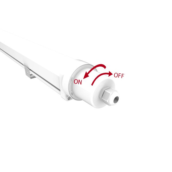 Tri Proof 120 Degree 40W IP65 Warm LED Tube Light For Parking Facilities