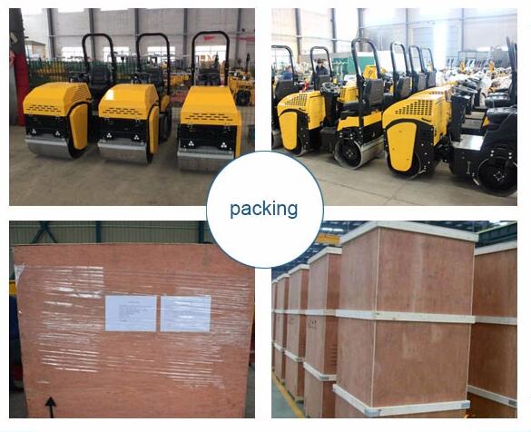 3 rouleau de route goudronnée de tambour de double des machines de construction de routes de tonne 3000kg