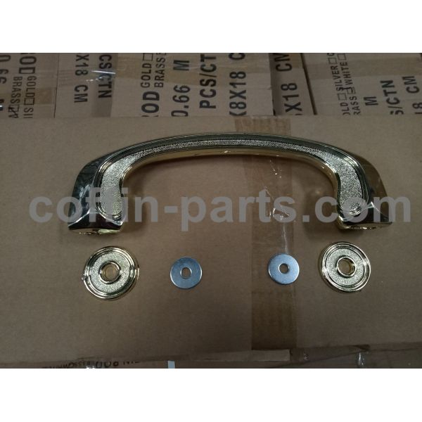 Strong Golden Adult Metal Casket Handle Plastic Outside Europe Style H9021