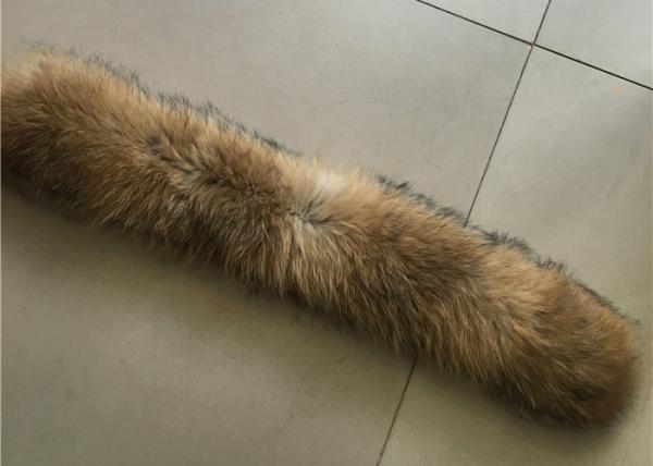 Raccoon Fur Collar Soft fluffy Smooth Natural Color Large Long Collar Detachable For Winter Jacket