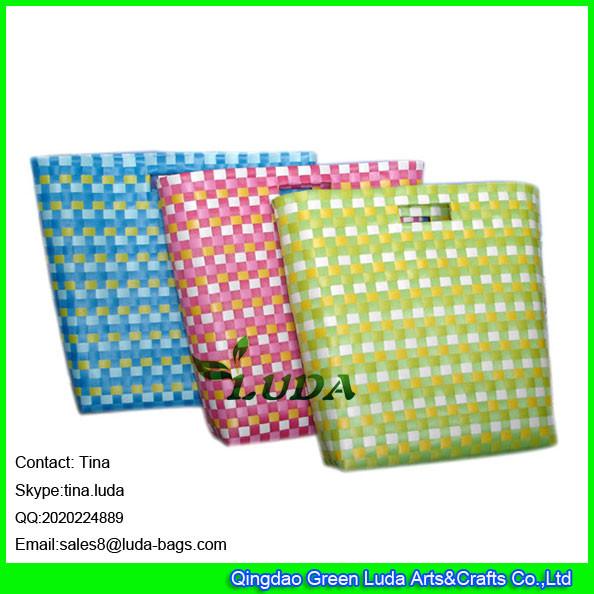 LUDA 2014 new shopping bag handcraft wolesale pp woven straw hobo bag
