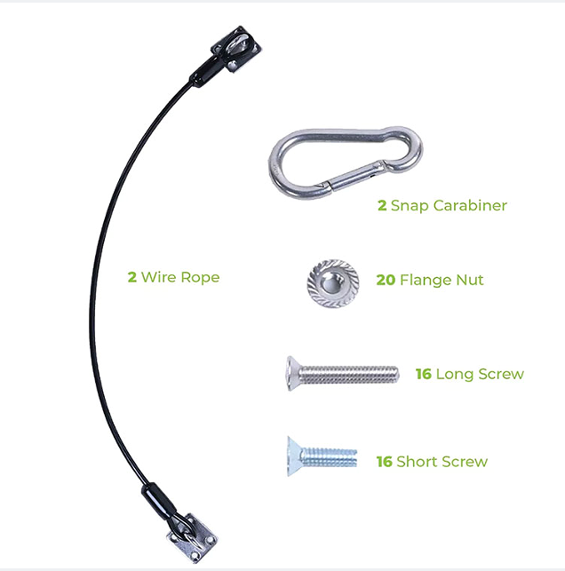 Stainless Steel Wire Rope Trash Can Lid Lock Metal Universal Lid Lock For Outdoor Garbage Cans