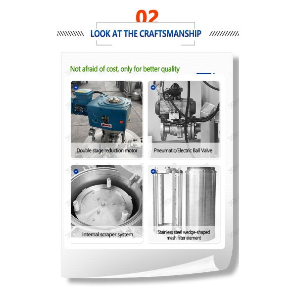 Honey Extractor Processing Machine Industrial Filtration System Stainless Steel Automatic Self Cleaning Scraper Filter Housing