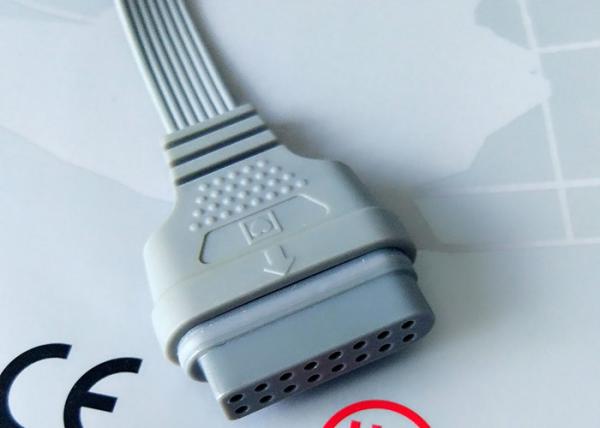 DMS Holter ECG Cable , 7 Leads IEC Snap Electrode Lead Wires DB Pin Connector