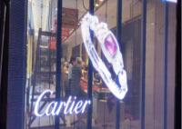 Écran en verre transparent de construction incorporé HD 10.4mm de la publicité LED