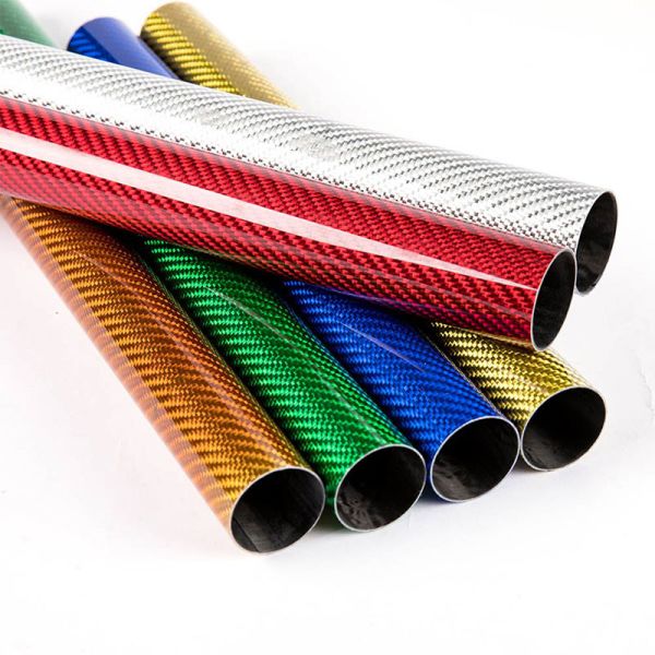 Colored Carbon Fiber Tubing Glossy / Matte Finish Functionality In Modern Design