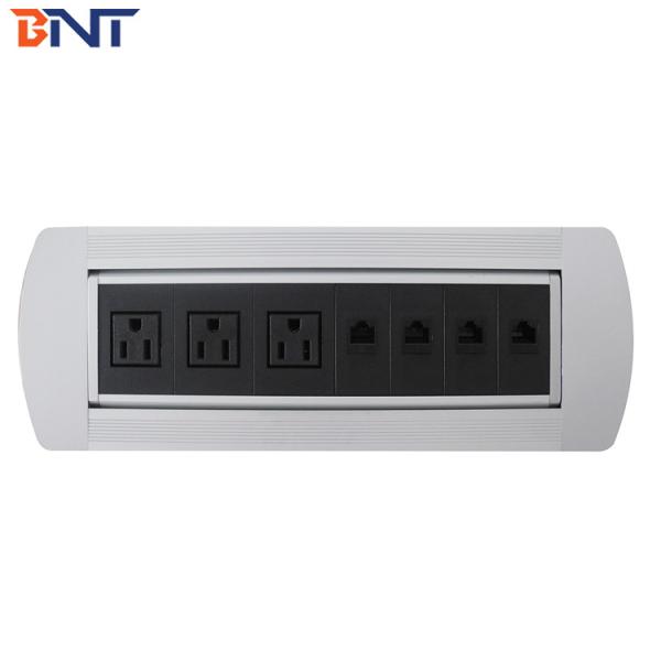 Boente used in officr with three US power  automatic table hidden rotating outlet