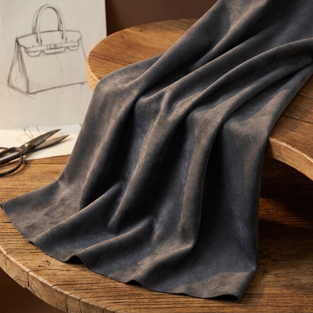 Durable Matte Suede Synthetic Leather for Handbags Shoes and Bag Lining Making Material
