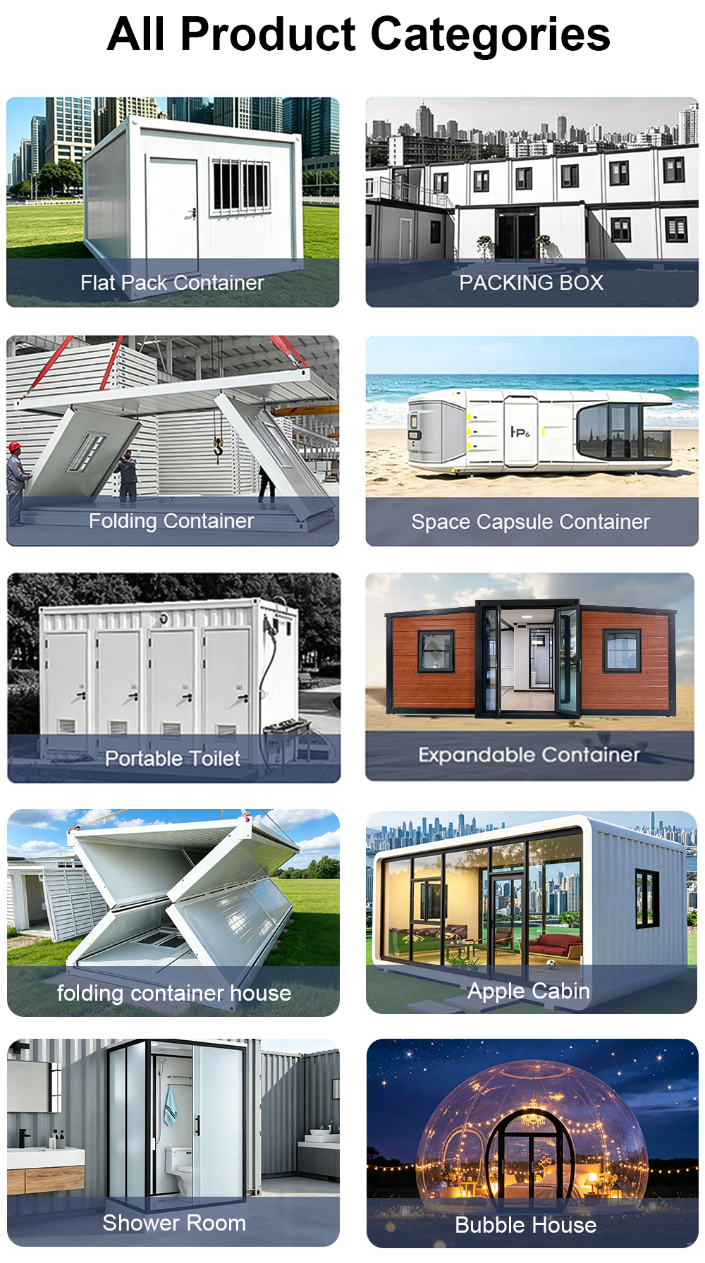 20ft Prefabricated Houses Modular Container Homes Prefab Tiny House Movable Prefab Cabin Good Price Mobile Apple Cabin Homestay