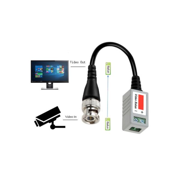 Network CCTV Camera Accessories Distance Twisted Cctv Balun Connectors