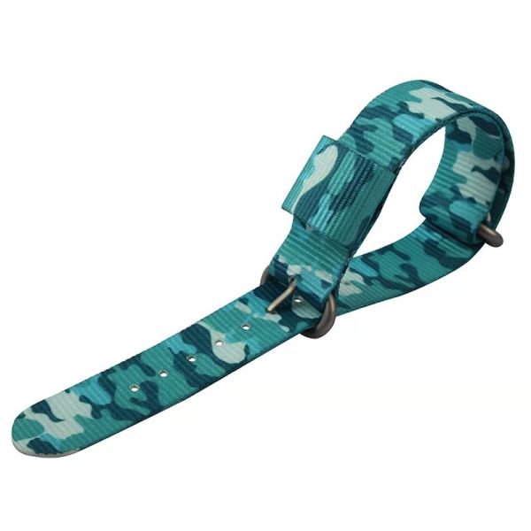 One Piece Camouflage Fabric Nylon Strap · 18-24mm | Logo Customization Available
