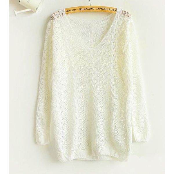 Crochet,pullover Hollow Out Golden Thread women sweater Knitted Loose Sweaters warm pullovers