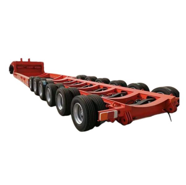 Air Suspension 100 Ton Container Transport Truck Semi Flatbed Trailer with Steel Body