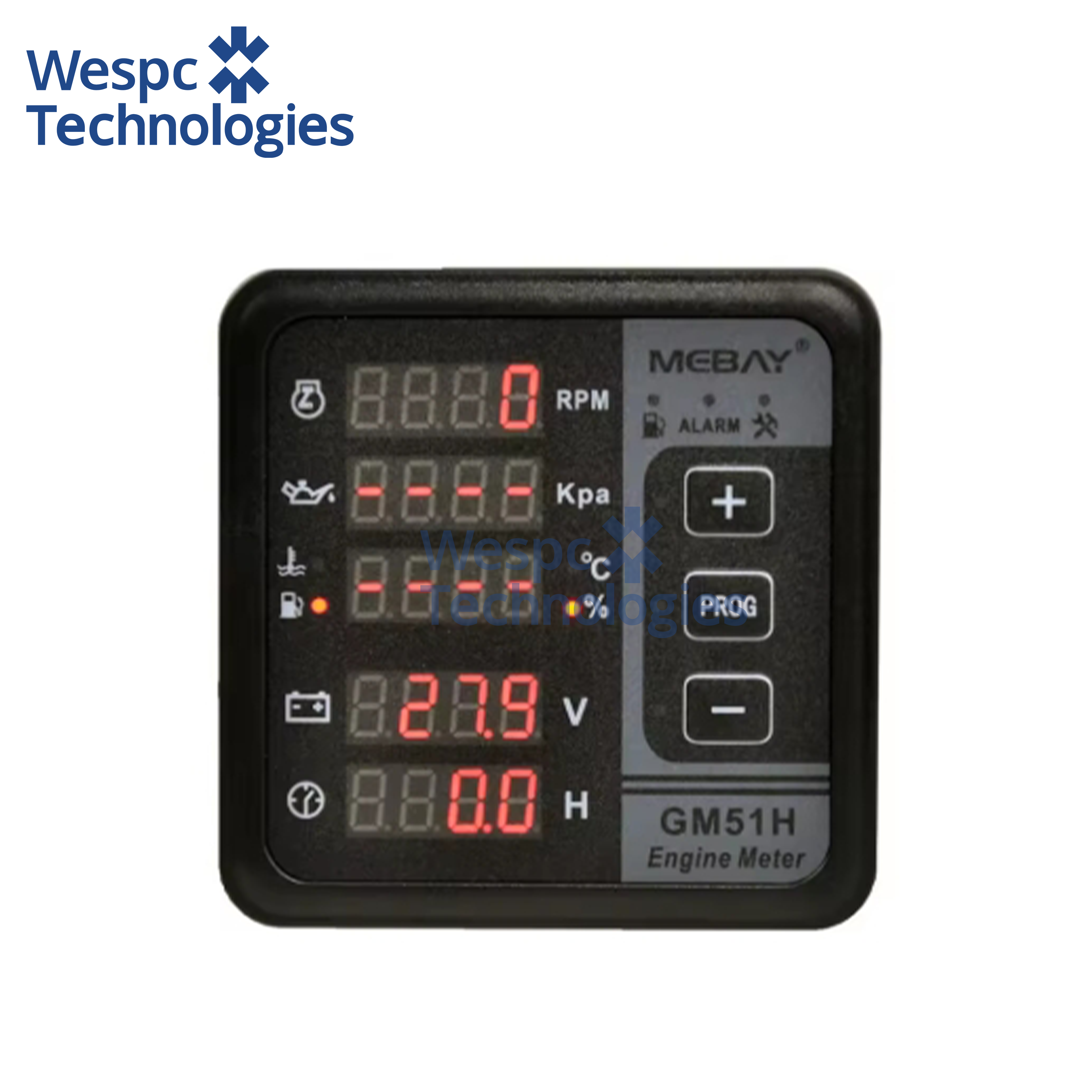 WESPC Original GM52HR Fuel Level Oil Pressure Meter Electric Engine Meter