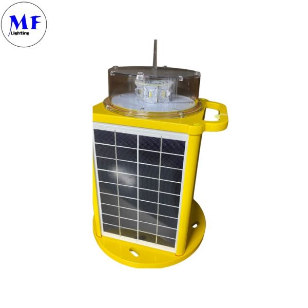 Solar Power LED Aviation Light With Red Green Yellow White Blue Flashing Navigation Marine Sea Boat Warning