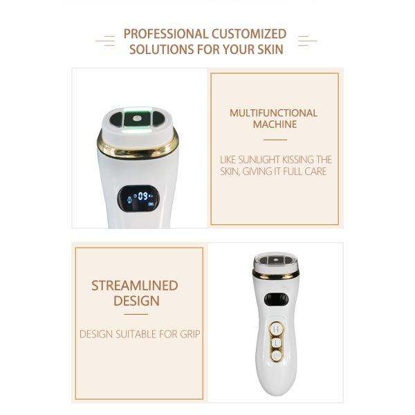 Máquina de belleza facial Cuidado de la piel portátil Uso en el hogar Esencia Masaje facial Estiramiento de la piel Refuerzo de la piel