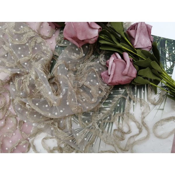 Хаки ткань вышивки Applique