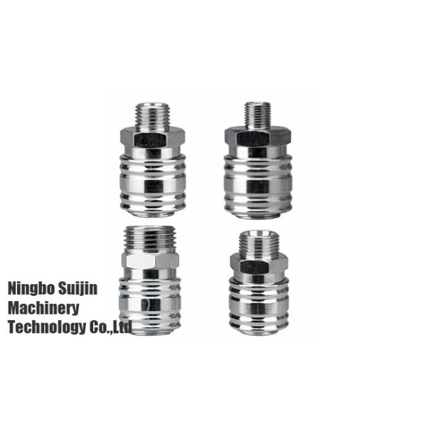 Pneumatic Industrial Coupler NPT Air Compressor Steel Tube Connector Push