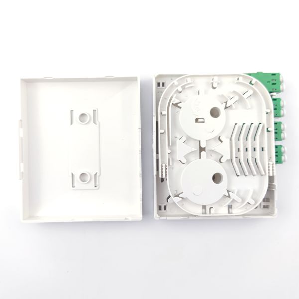 Network None 4 Cores Fiber Optic Faceplate Socket Panel for Indoor FTTH Installation