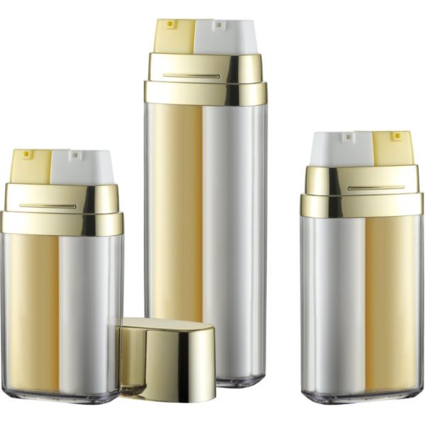 JL-AB210A Custom Shape Airless Travel Bottles 0.09ml Dosage AS PP Daul Chamber