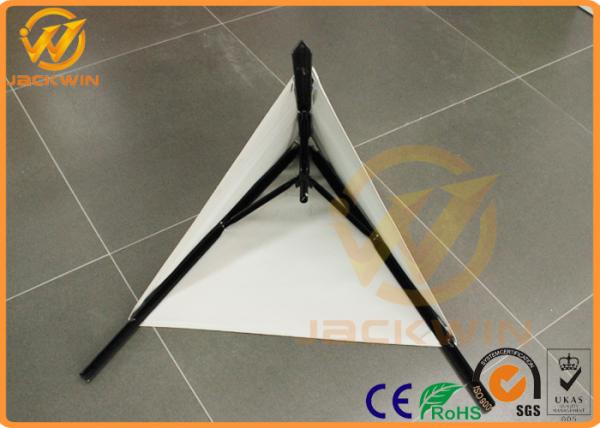 Custom Road Safety Aluminum 90cm Tripod Warning Sign With Reflective Film