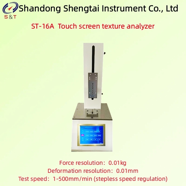 Touch Screen Texture Analyzer Test Speed 1 - 500mm/Min Dough Hardness Travel Distance 360mm ST-16A