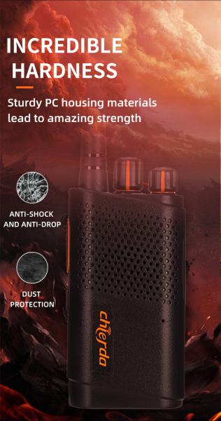Chierda CD21 Mini Walkie Talkie 5W UHF VHF Portable Radio à deux voies