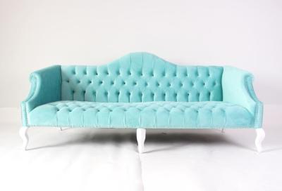 Elegant tufted long back sofa armresrt sofa with nails event sofa furniture upholstery velvet sofa