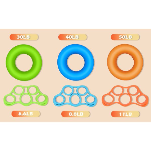 Silicone Hand Grip Strengthener Finger Exerciser Grip Strength Trainer NEW MATERIAL Forearm Grip Workout FingerStretcher