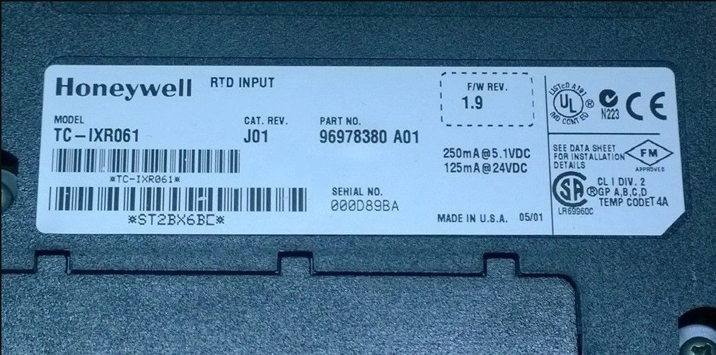 TC-IXR061 Аналоговый входный модуль Honeywell Experion 51405039-176