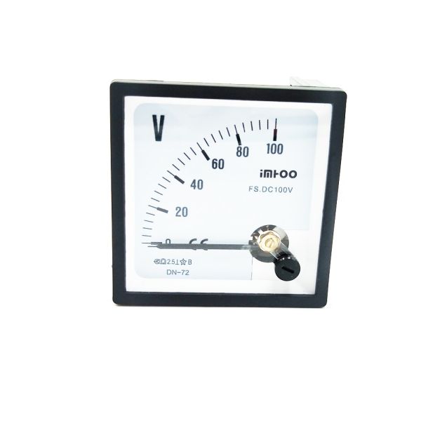 72x72 Moving Coil DC Voltmeter Analog Panel Meter Voltmeter Ammeter