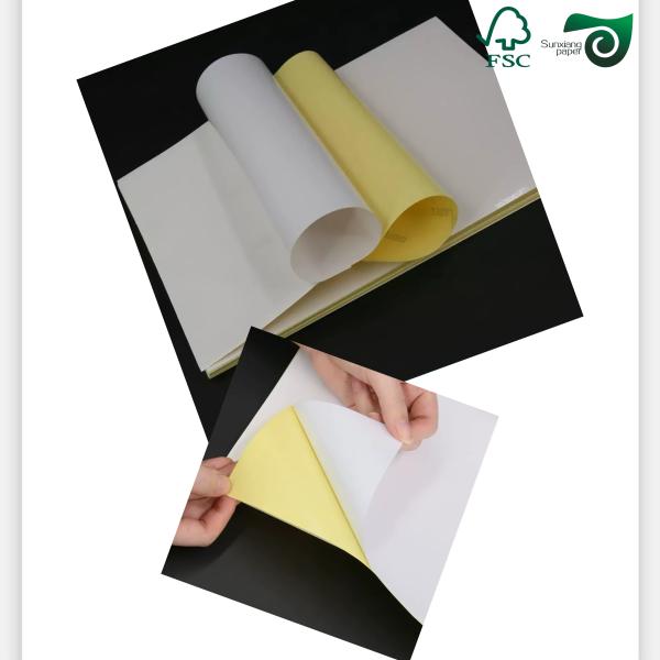 Papier blanc résistant à l'humidité FSC 65gsm 70gsm 80gsm  Emballage d'étiquettes de boissons