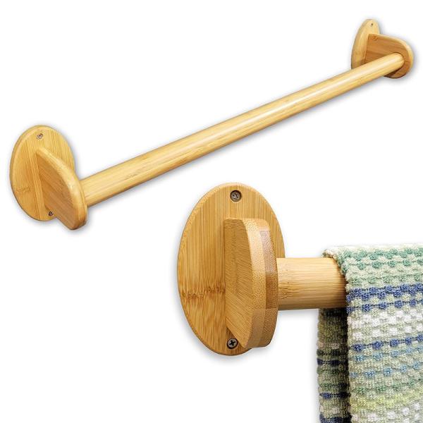 BAMBOO Toalha Rack Montador de parede para clientes de equipe no banheiro cozinha estúdio duche spa