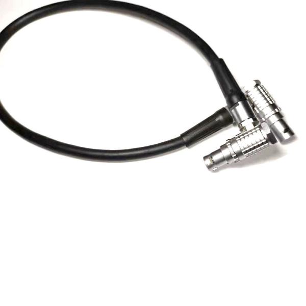 20 Inches Red Camera Monitor Cable 16 Pin To 16 Pin Right Angle